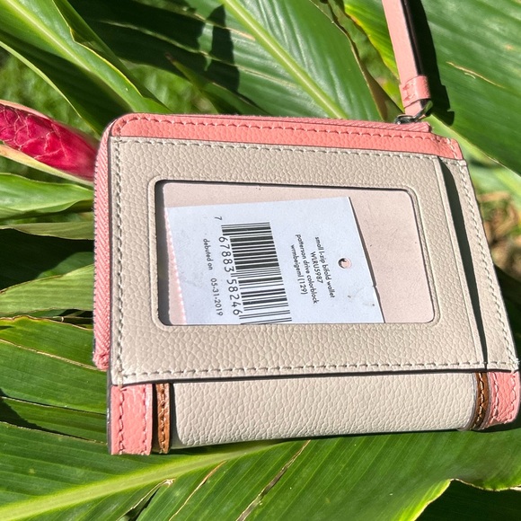 Kate spade Pink Cream Patterson Drive Colorblock Small L-Zip Bifold Wallet - Picture 5 of 13